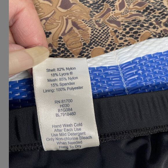 Blair 16W Gold / Black Two Piece Padded Swim Wear - Picture 7 of 12